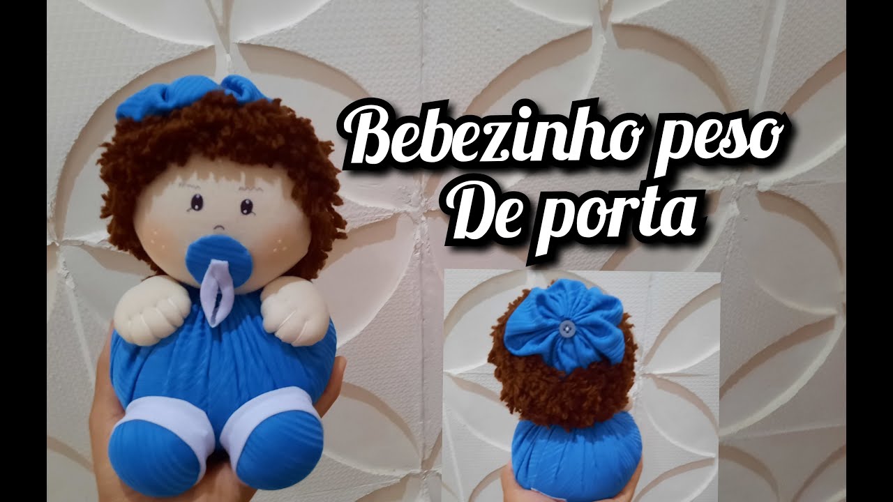 BEBEZINHO peso de PORTA feito de FUXICO, especial para quarto de MENINO, esse todos vão  AMAR!