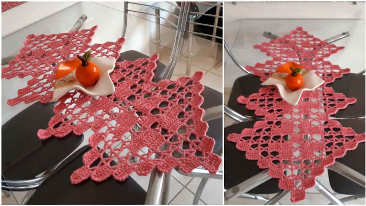Caminho de mesa Luna ♡ Tutorial Crochê Passo a Passo