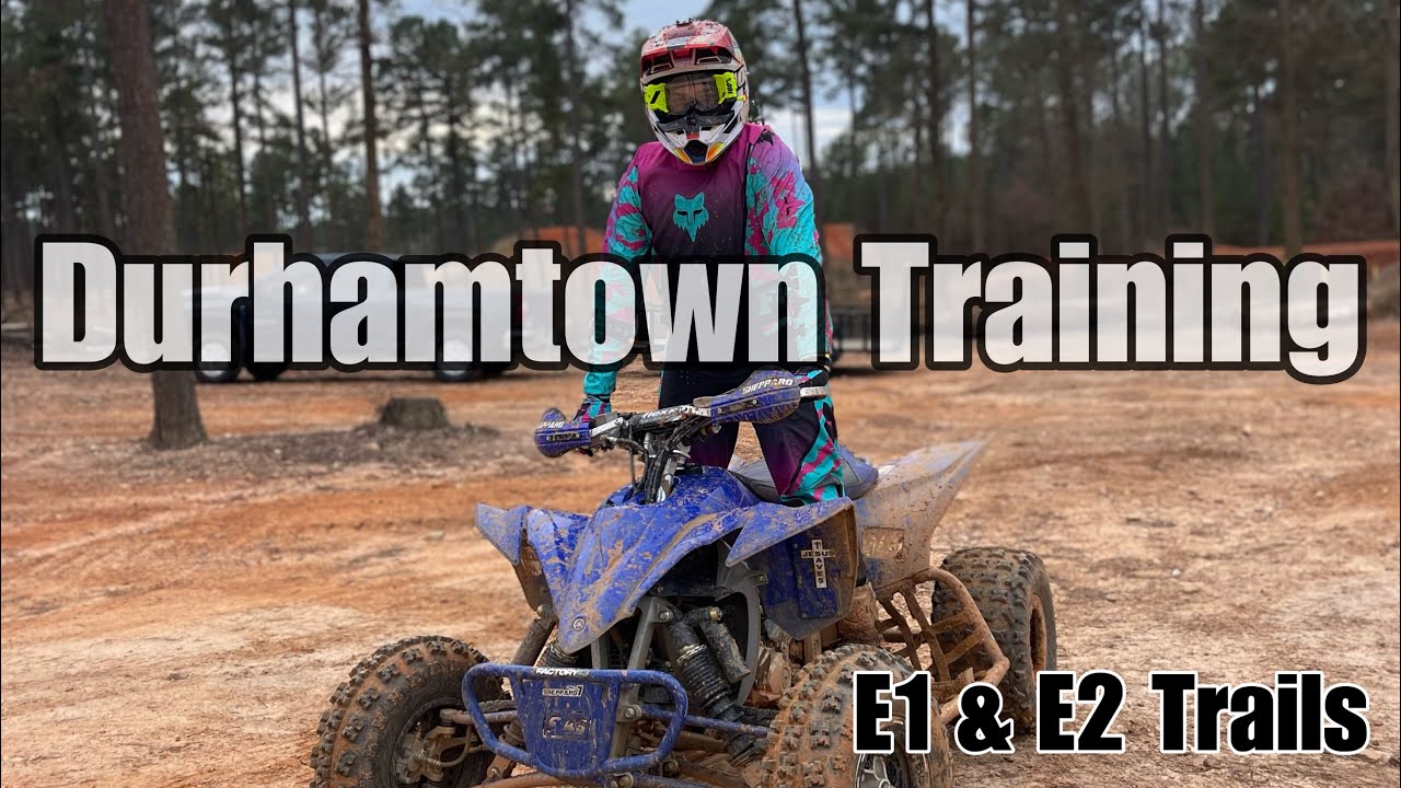 Yamaha YFZ450r Training at Durhamtown Offroad on E1 and E2 ATV Trails February 2023