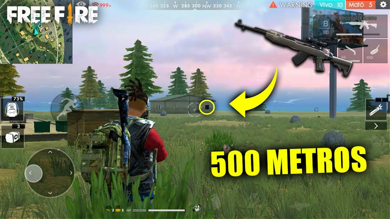 EL JUGADOR CON VISTA DE AGUILA!! *Disparo a más de 500 metros* - Free Fire Battlegrounds
