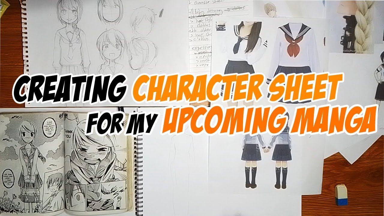 Making a Character Sheet for my Manga [Full Process]