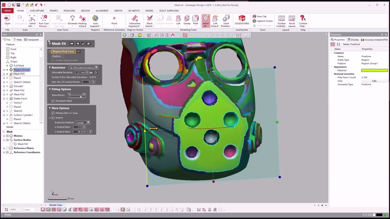 Reverse Engineering a Mask | Geomagic Design X
