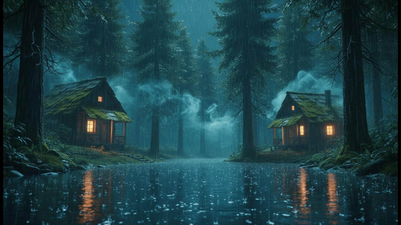 Rain Sounds for Sleeping 🌙 Heavy Rainfall at Night for Deep Sleep, Calm Thoughts & Total Relaxation