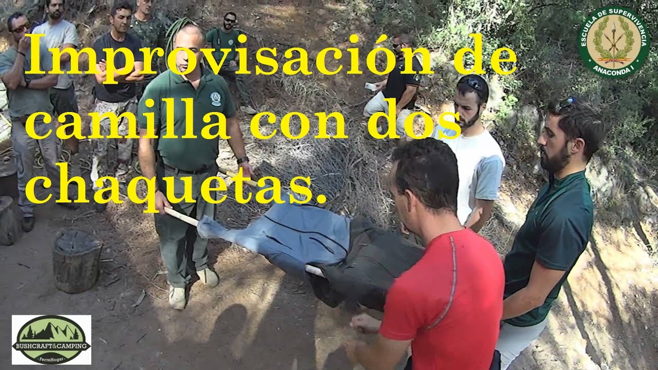 Improvisación de camilla con dos chaquetas CBS 21/15