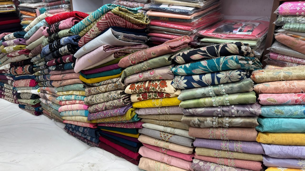 Chickpet Bangalore Wholesale Unstitched Dress Materials | Unstitched Salwar Fabrics | Singles Avl