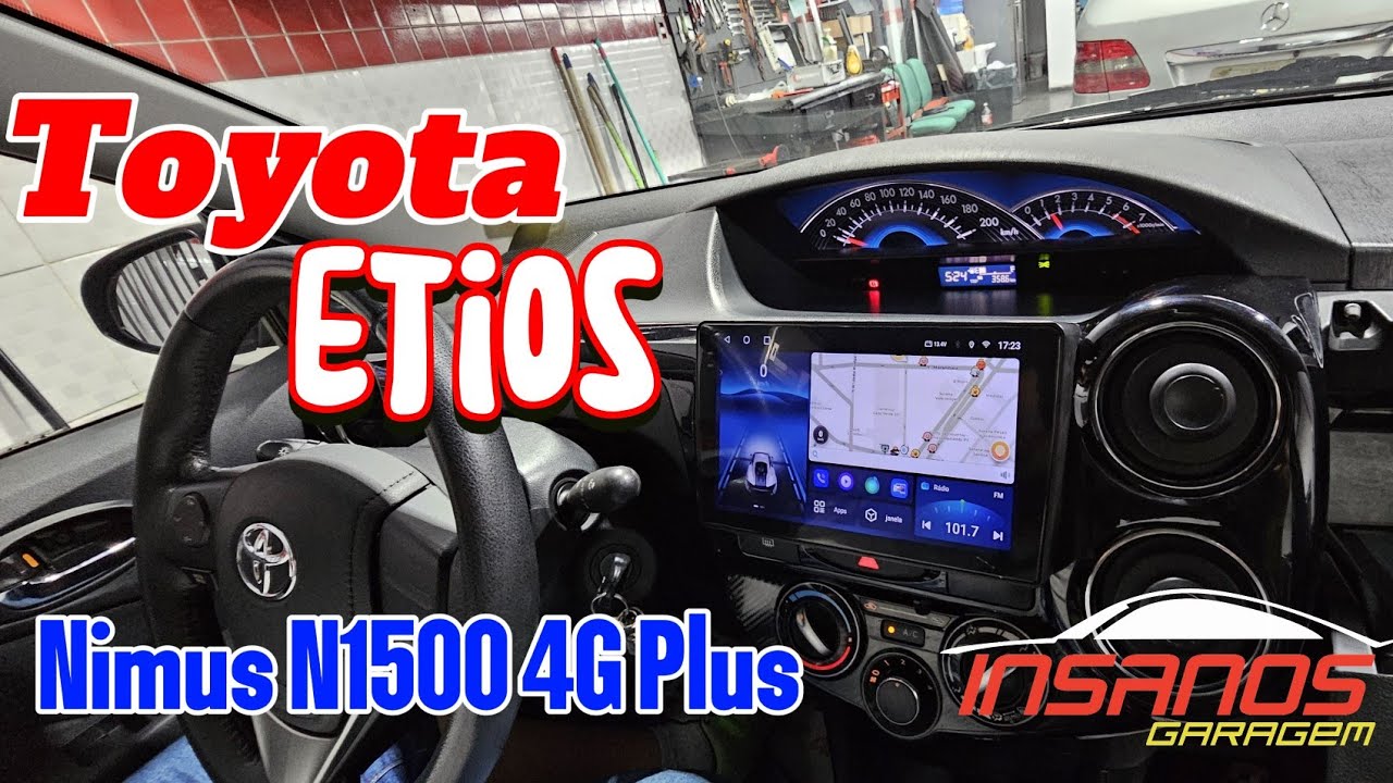Toyota Etios Central Multimídia Nimus N1500 4G Plus, GPS, Waze, IPS, DSP, Carplay e Android Auto, 4G