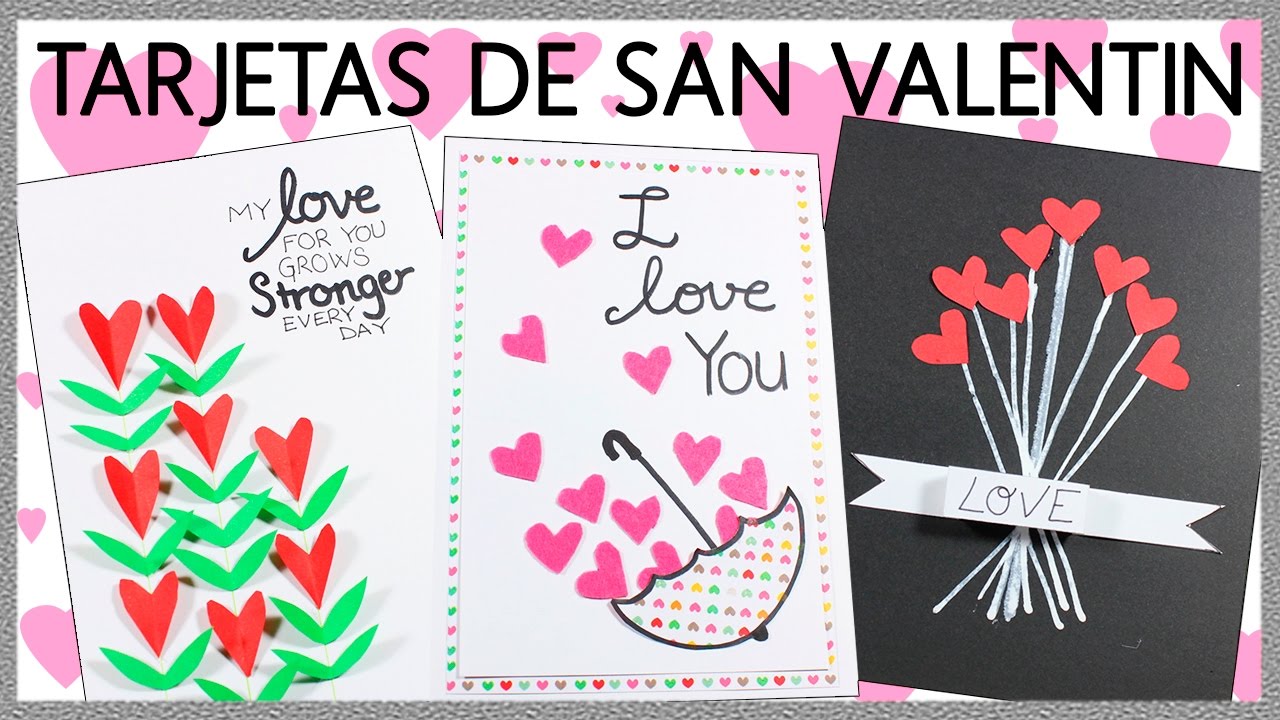 TARJETAS de SAN VALENTIN DIY ❤️  💌  Videos en Internet DIY