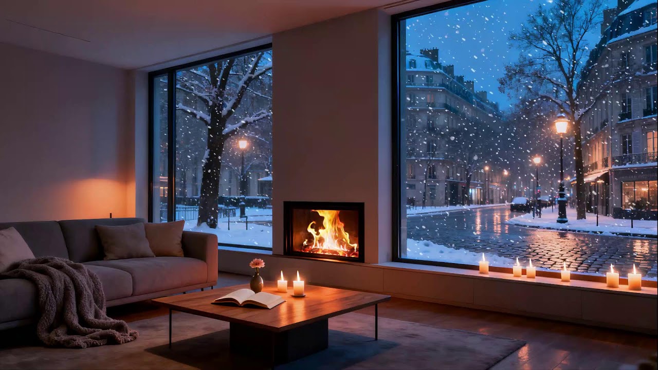 Late Night Cozy Study Session 🕯 - Fireplace & Calm LoFi for Deep Concentration