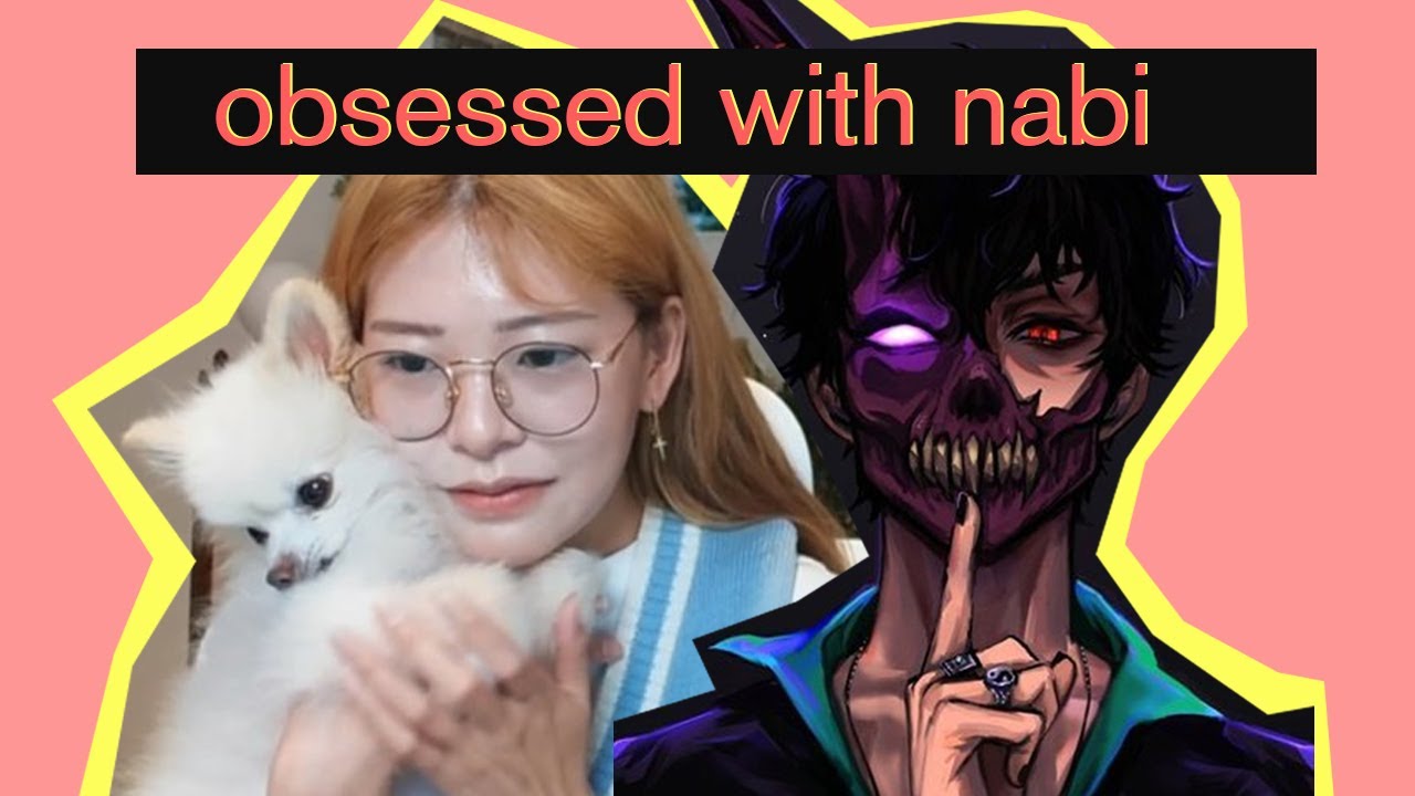 corpse husband being cute and obsessed with nabi (kkatamina's dog) for 9 minutes straight ♡