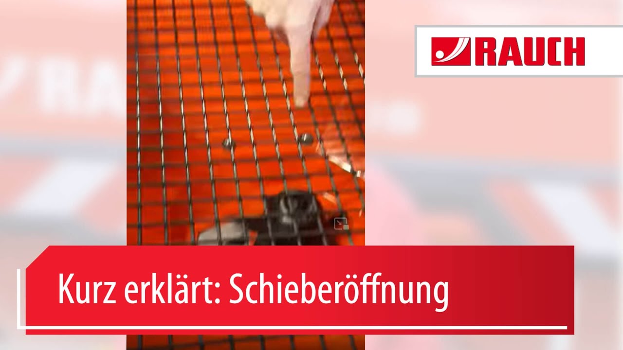 Besonderheit der Schieberöffnung