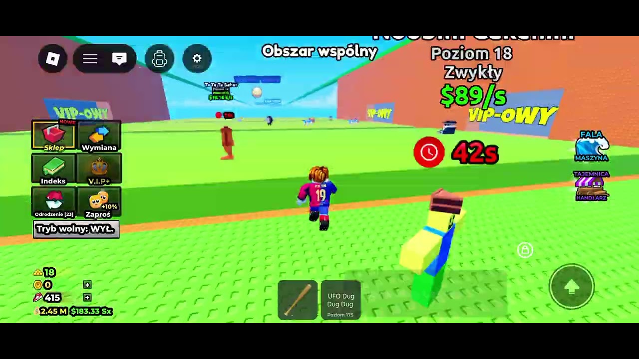 Mój kolega otwiera lucky Blocki w ESPACE TSUNAMI DLA BRAINROTÓW w Roblox :) 🌊🌊
