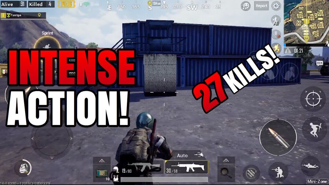 INTENSE ACTION! - Minimap | 27 Kills Solo VS Squad | PUBG Mobile