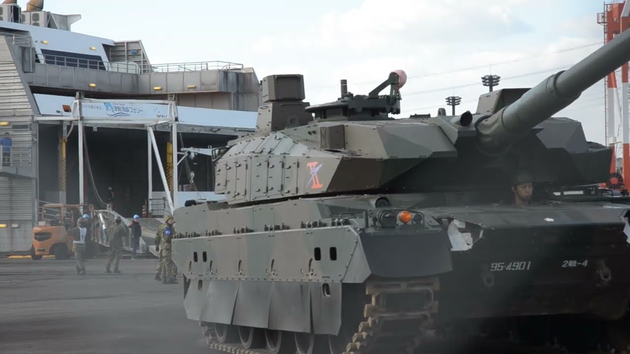 【陸自】10式戦車、大分初上陸《協同転地演習》
