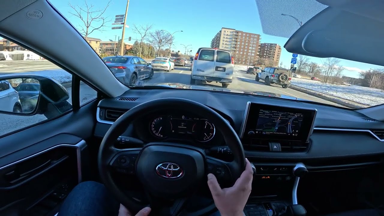POV Daytime Drive - 2024 Toyota RAV4 LE AWD (Quiet Commute)