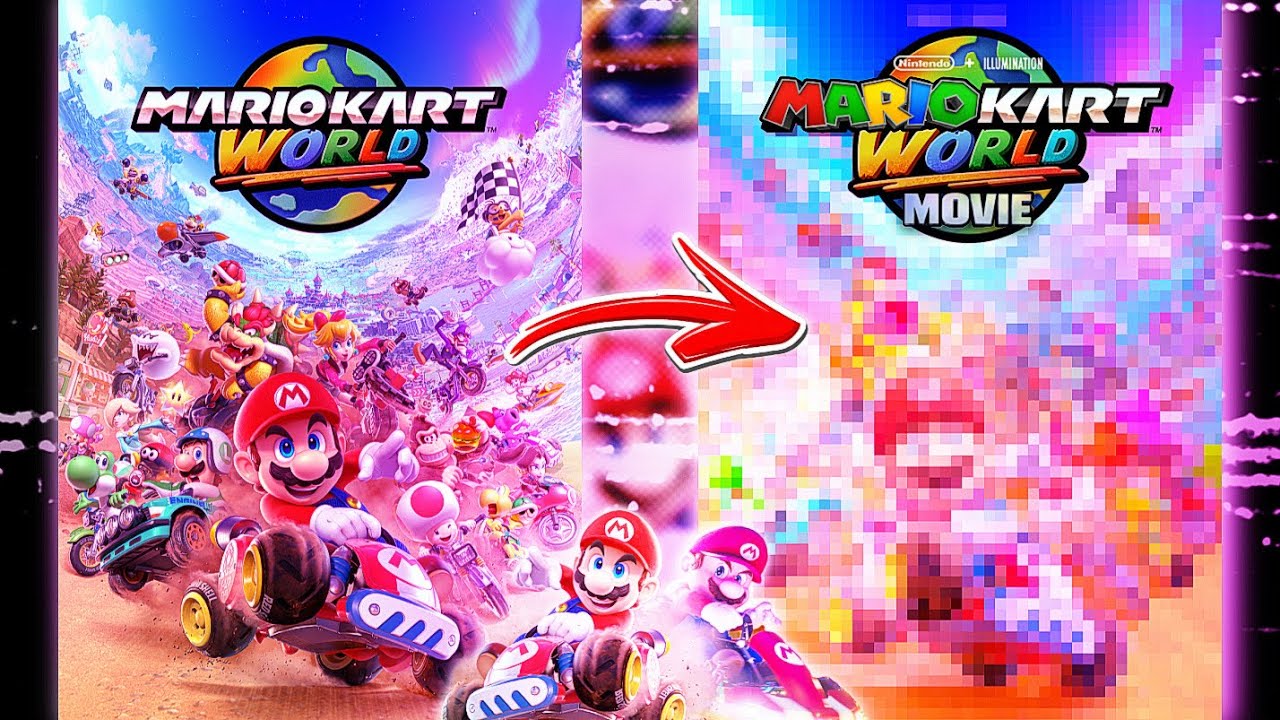 Turning the MARIO KART WORLD Box-Art into a MARIO KART WORLD Movie POSTER! 