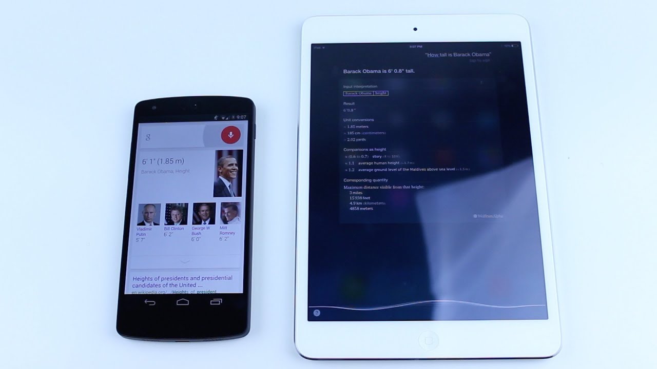 Kit Kat Google Now vs iOS 7 Siri !