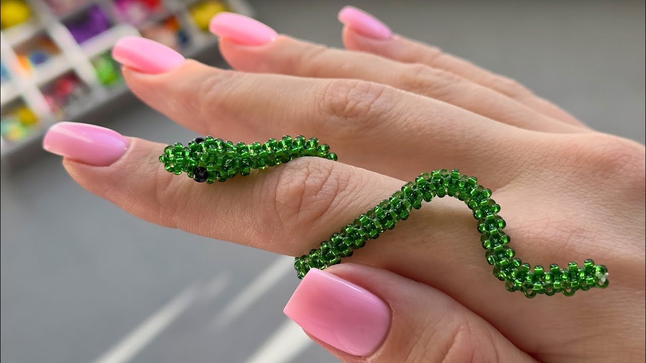 Beaded Snake Ring 🐍 Elegant Jewelry Tutorial