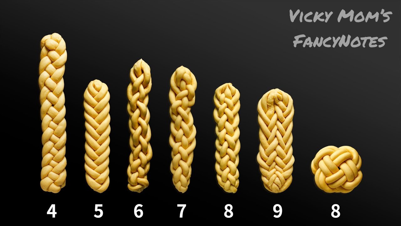 How To Plait / Braid 4//6/7/8/9 Strands Bread And Bonus