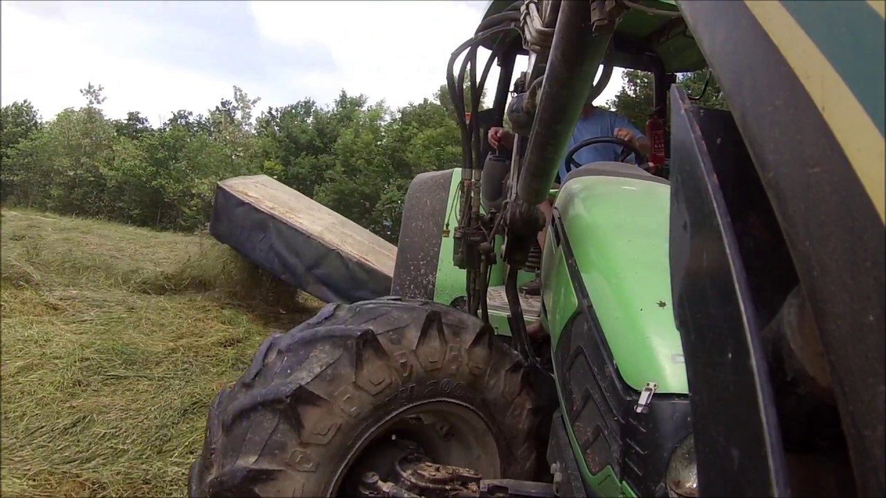 Fauchage 2016 | Deutz-Fahr Agroplus 95 & faucheuse à disques Deutz-Fahr SM 4.21 [On Board]