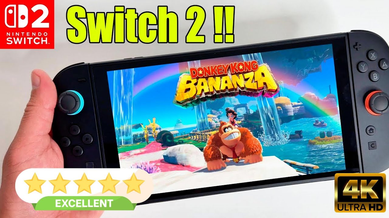 Donkey Kong Bonanza on Nintendo Switch 2 | Handheld 4K Gameplay (Portable Mode Showcase)