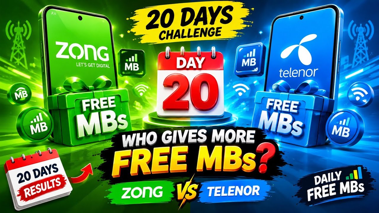 🔥 20 DAYS OF FREE MBs 😱 | Zong vs Telenor &mdash; WHO GAVE MORE? 🏆 | Final Results