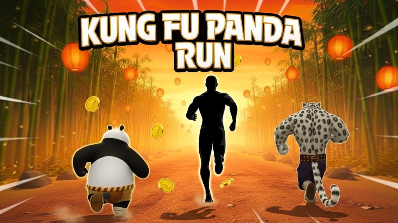 PANDA RUN Immersive Interactive Warm Up | Run from Tai Lung | Viral Interactive Game⚡