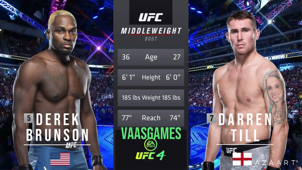 DEREK BRUNSON VS DARREN TILL FULL FIGHT UFC FIGHT NIGHT