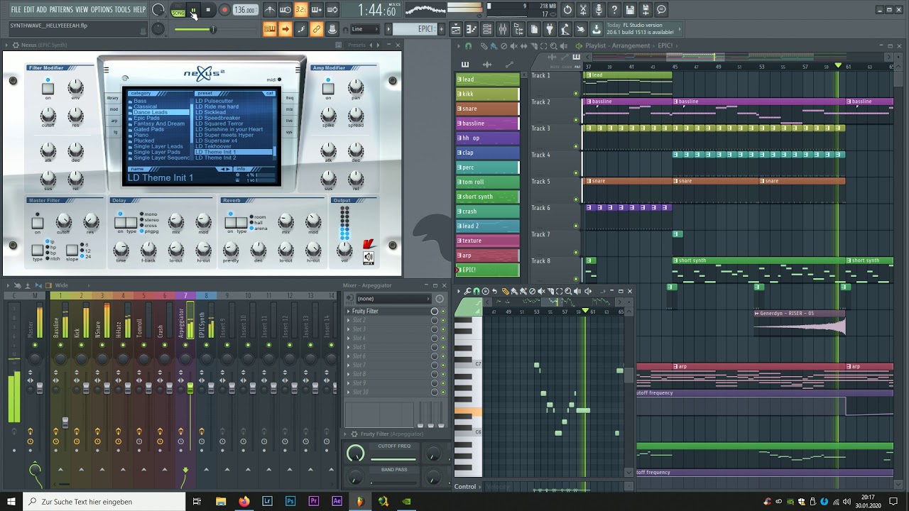 Epic      S Y N T H W A V E      with Fruity Loops 20