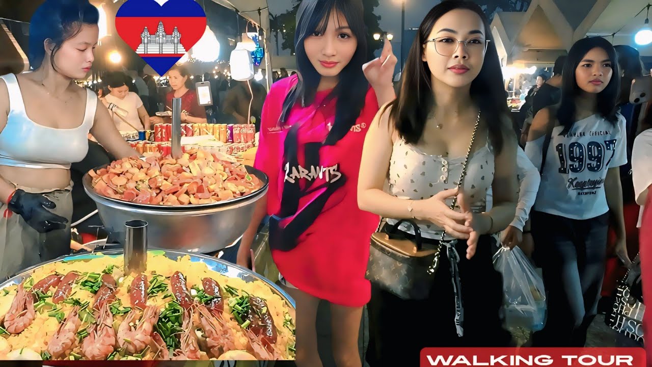 Phnom Penh Street Food Paradise | Cambodia Night Walking Tour & Local Life