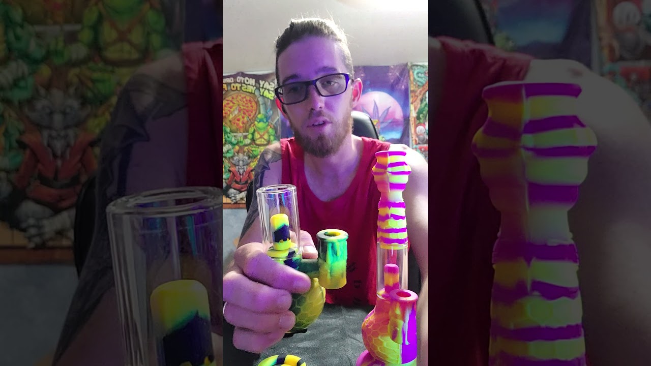 2in1 silicone Bee water pipe and nectar collector