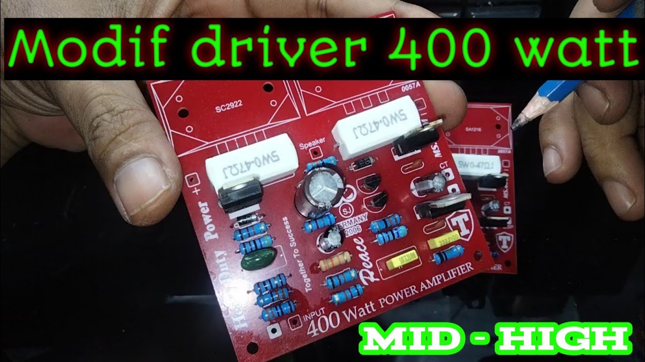 cara modif driver 400 Watt menjadi karakter mid high.