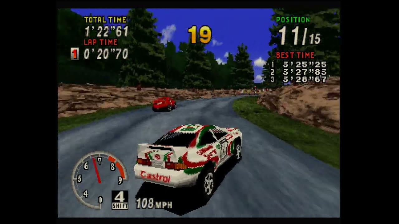 Sega Rally Championship Sega Saturn - Real Hardware No Commentary Gameplay 1080p HD