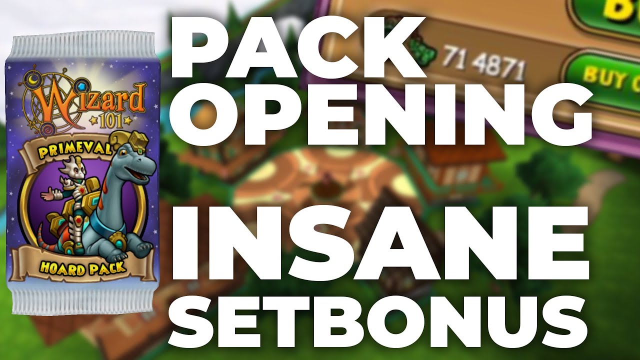 PRIMEVAL HOARD PACK OPENING !! 🔥| NEW MAX STATS | AWESOME SET BONUS | 🧙&zwj;♂️#Wizard101✨