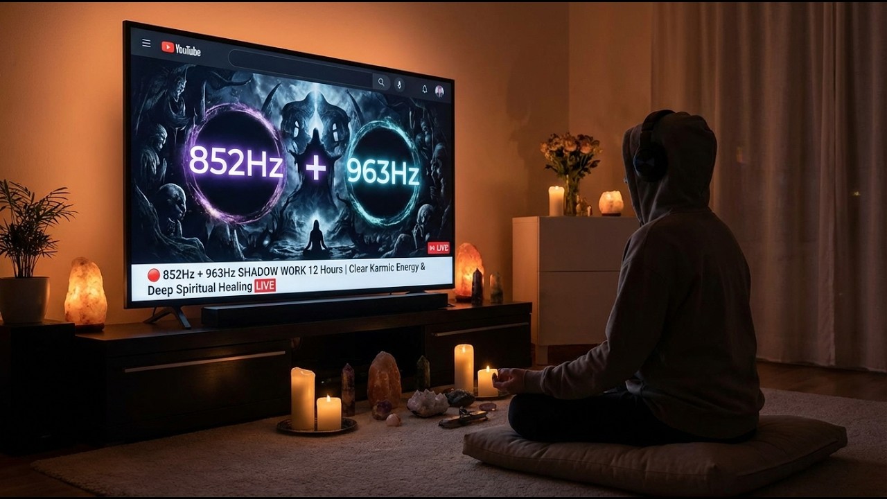 🔴 852Hz + 963Hz SHADOW WORK 12 Hours | Clear Karmic Energy & Deep Spiritual Healing LIVE