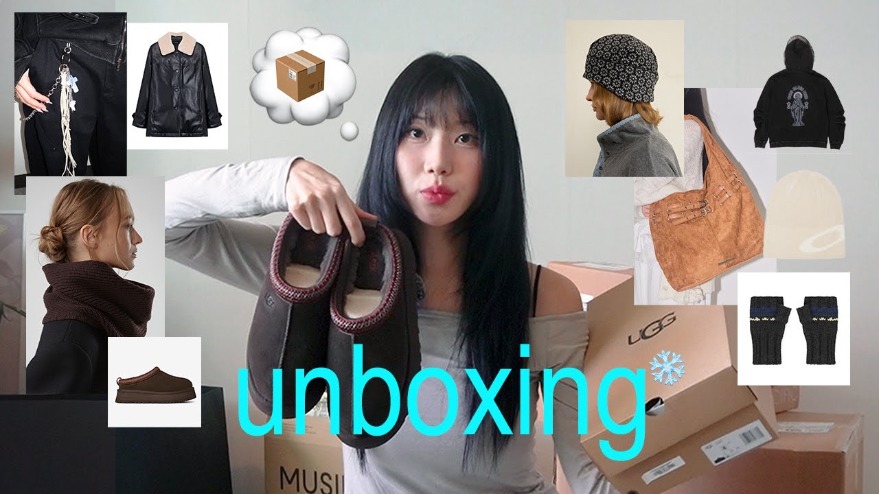겨울템 나랑 같이 언박싱 할 사람❄️🛒📦 또 샀다 어그 타즈2. 장갑 목도리부터 겨울옷이랑 화장품들까지 왕창 20가지 items ˖ ࣪ ★