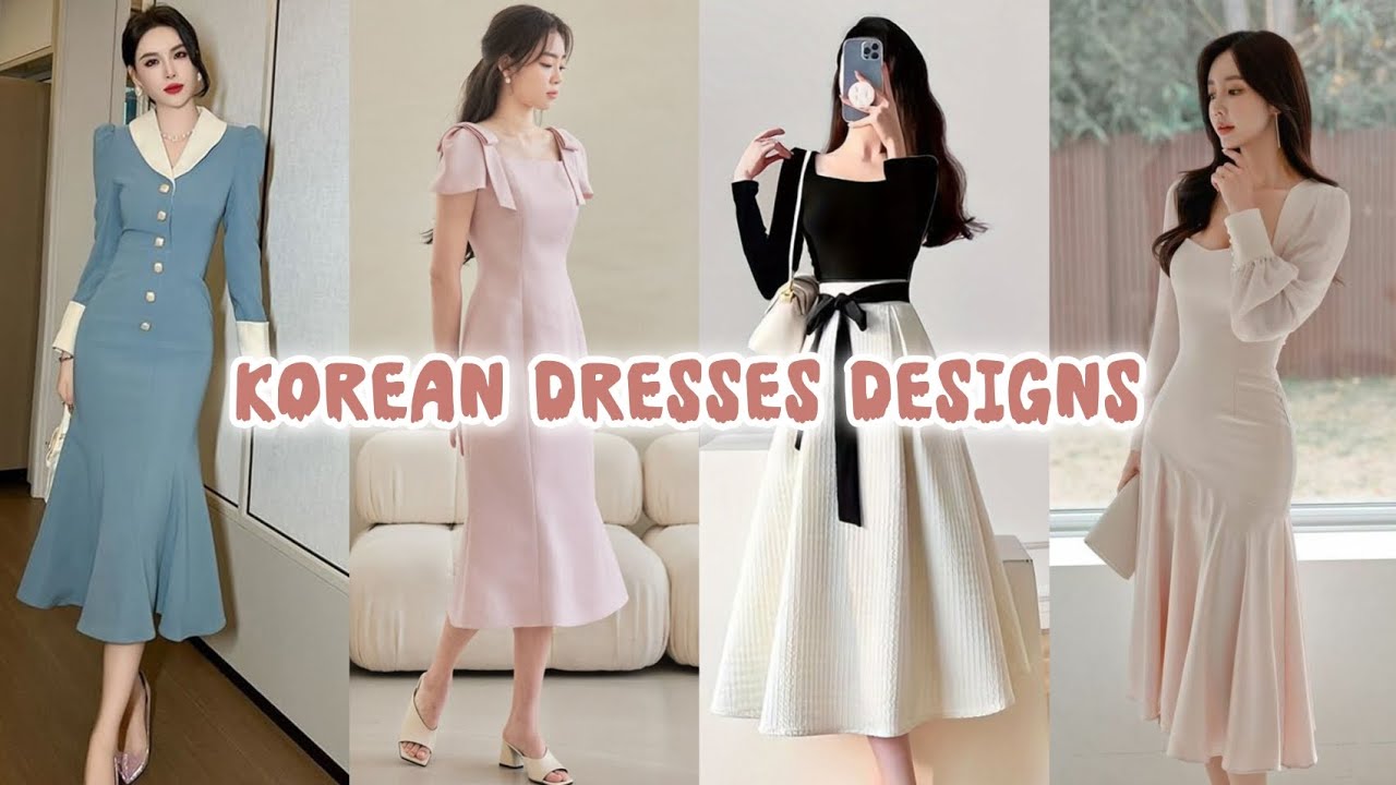 Classy Korean style dresses || Ealigent girly collections || Korean summer dresses #fashion #dress
