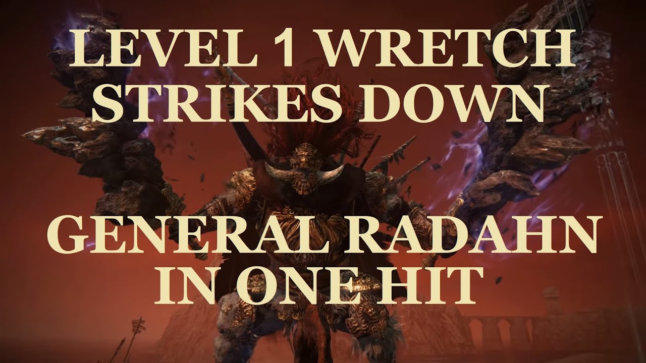 Elden Ring - Level 1 Wretch - Starscourge Radahn in One Hit