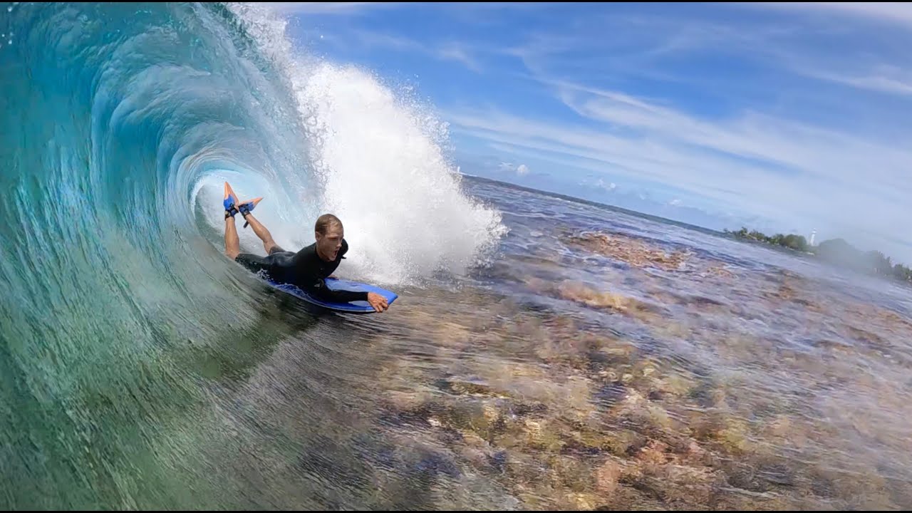 PERFECT SUPER SKETCHY DRY REEF IN TAHITI #bodyboarding