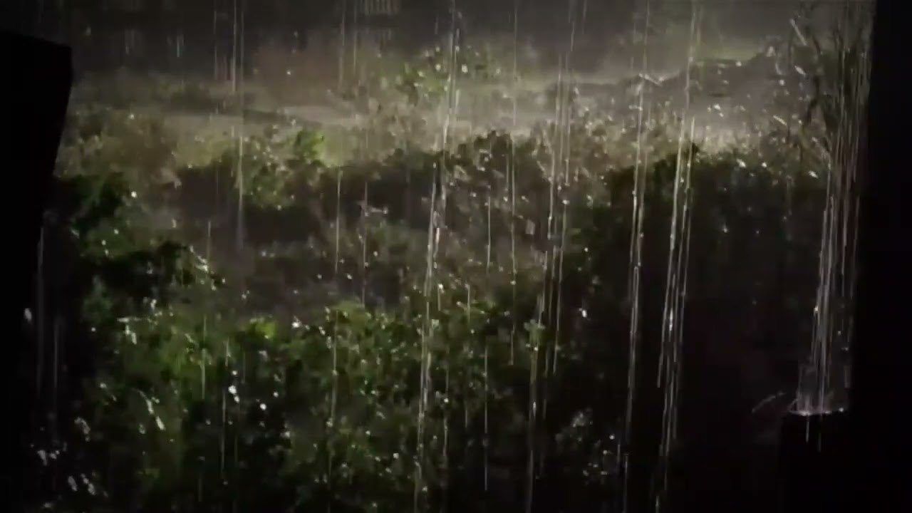 Midnight Rain and Distance Thunder for Insomnia Relief