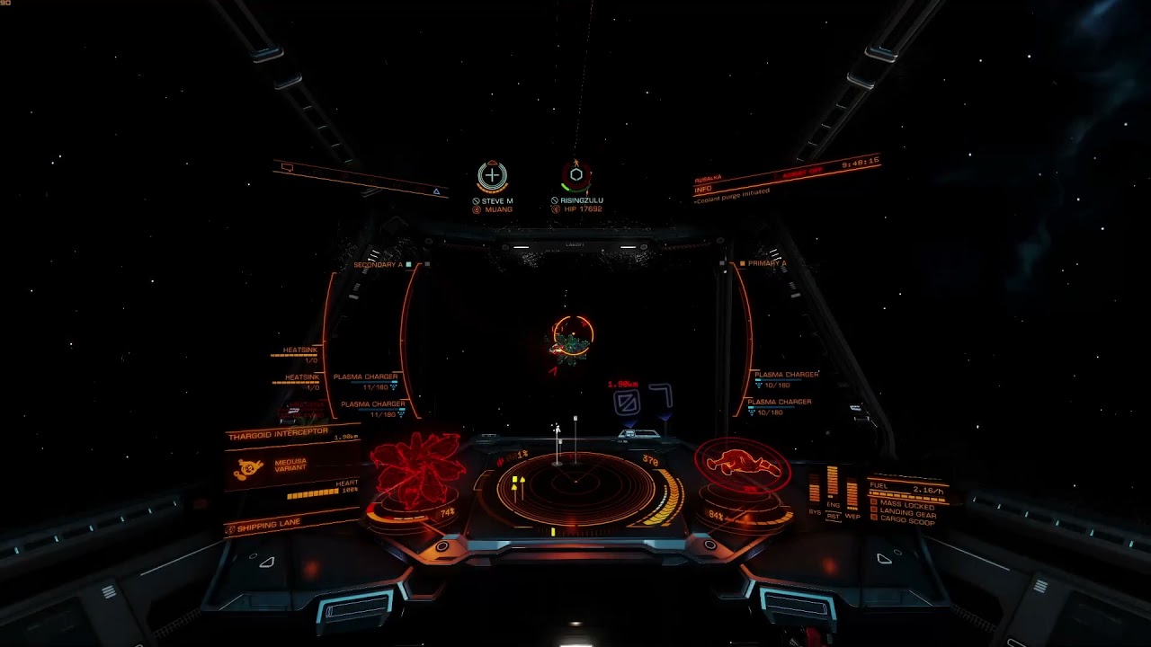The modified plasma charger against a Medusa (basic ammo, flakless, shieldless chieftain)