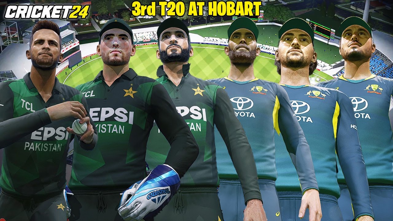 PAKISTAN vs AUSTRALIA 3rd T20 At HOBART 🏆 Can Pakistan Survive WHITEWASH❓ Cricket 24 Gameplay 🏏