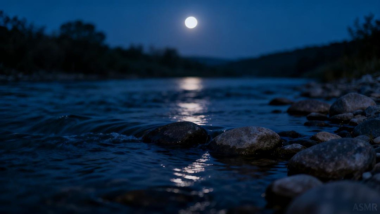 ASMR Soft Night River 🌊 Deep Sleep Ambience &ndash; No Birds, No Music