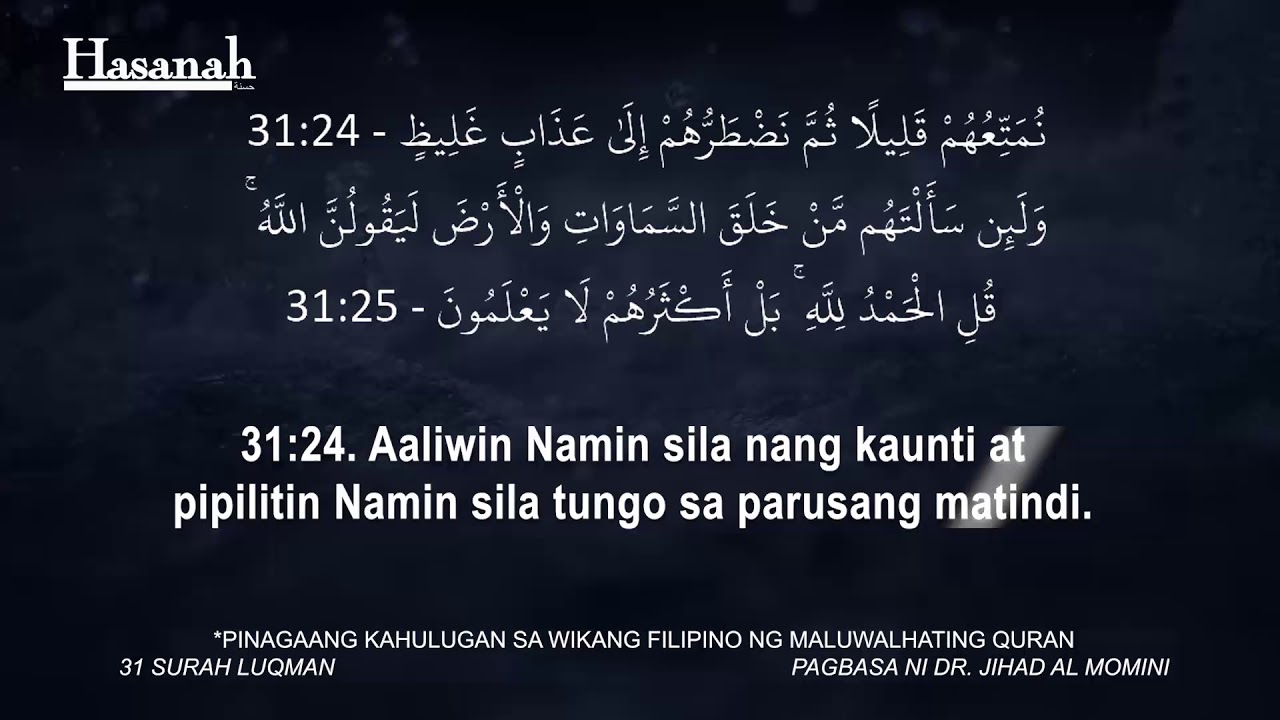 Surah Luqman (Quran Tagalog Translation)