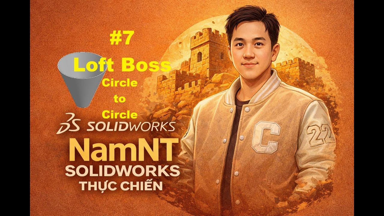 SolidWorks Loft Boss Explained for Beginners-Circle to Circle-Loft Boss cho người mới bắt đầu