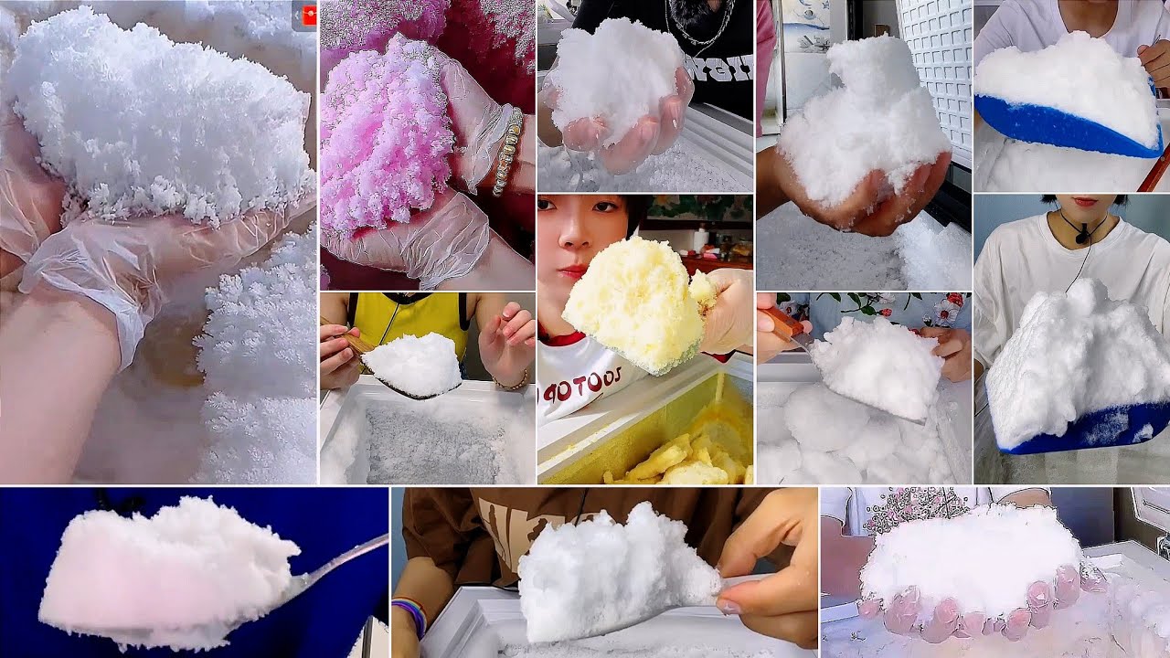 ♦️(💠ONLY B!TES)_ ALL NEW ICE 🥶 EATERS😍 | SOFT 🧊, SQUEAKY |  FR0ST 🍚SCRAPING & EATING COLLECTION♦️