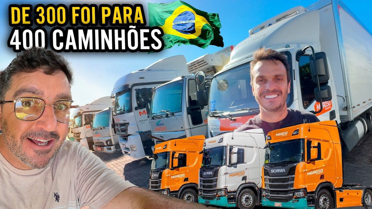 TRANSPORTADORA MAROSO DE 300 FOI PARA 400 CAMINH&Otilde;ES 🚛 😱