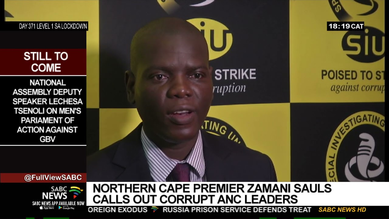 Northern Cape Premier Zamani Saul calls out corrupt ANC leaders