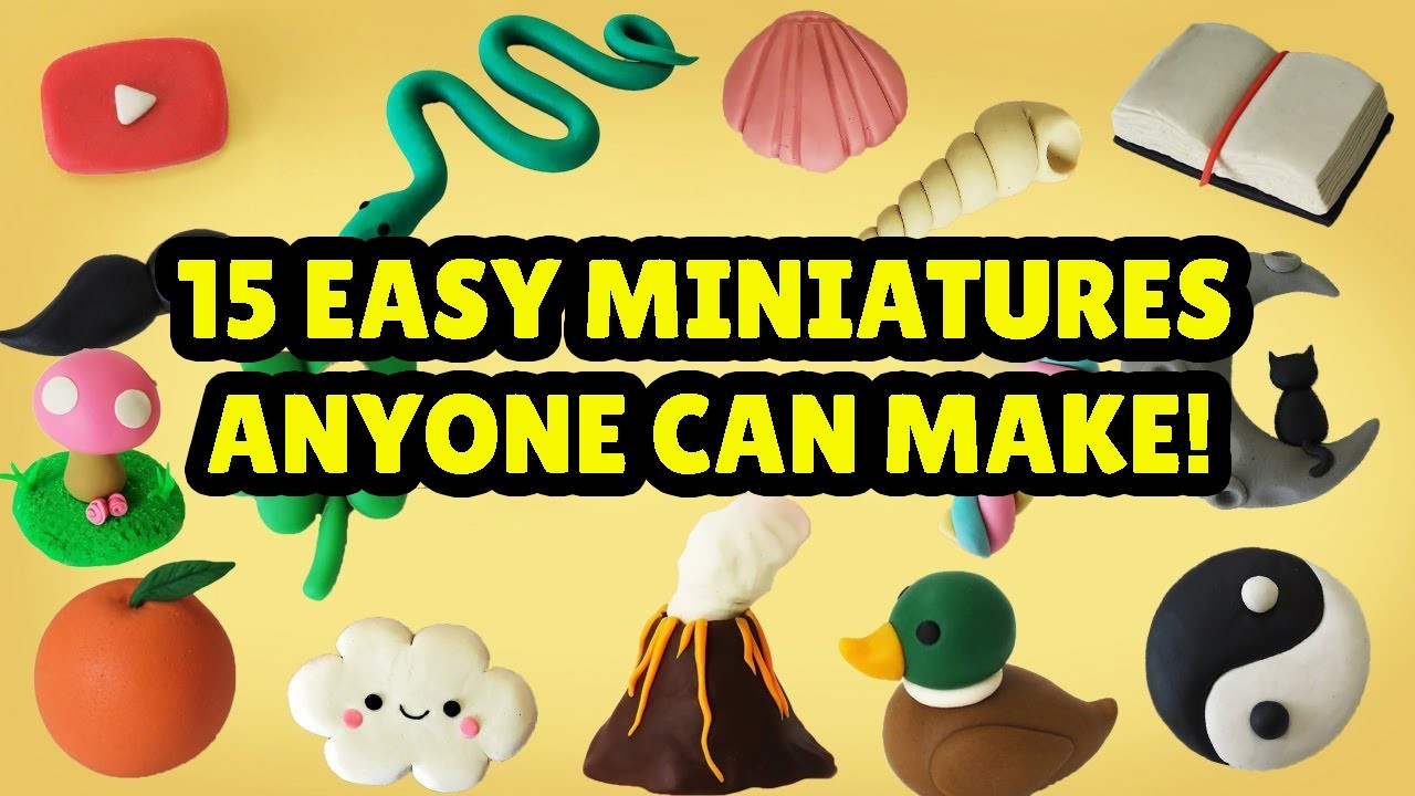🔴 15 EASY MINIATURES ANYONE CAN MAKE! ✨ Beginner DIY - Polymer Clay, plastilina and Fondant