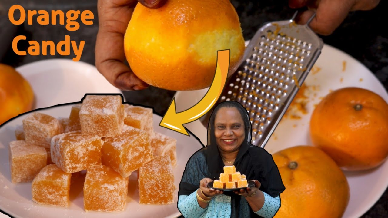 Orange 🍊 Candy Recipe | Orange Jelly Dessert | Fruit Candy Recipe