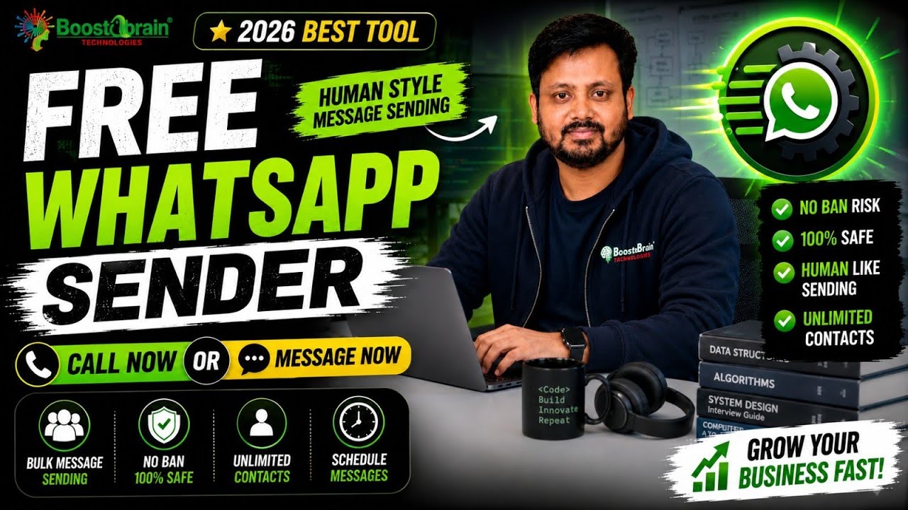 🔥 FREE WhatsApp Sender 2.0 Tool 2026 🚀 | Human Style Message Sending 2.0